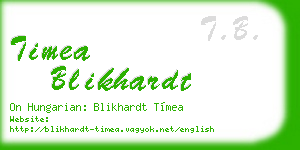 timea blikhardt business card