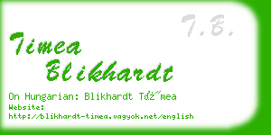 timea blikhardt business card